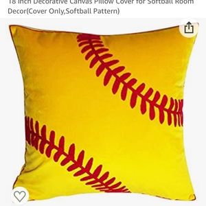 Cute plush softball pillow case only
